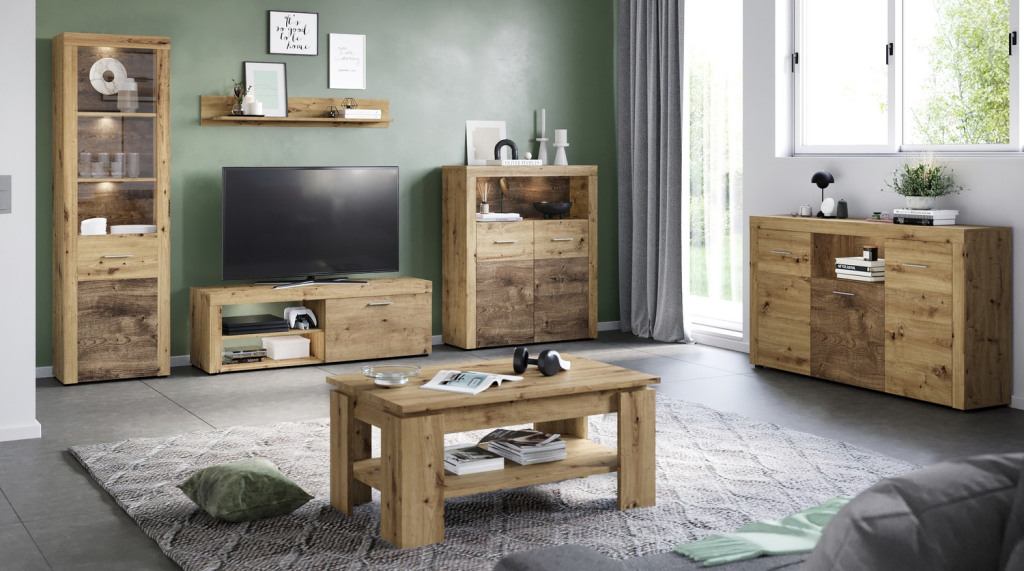 Komoda Fly, dub artisan/dub ribbeck | ASKO - NÁBYTEK