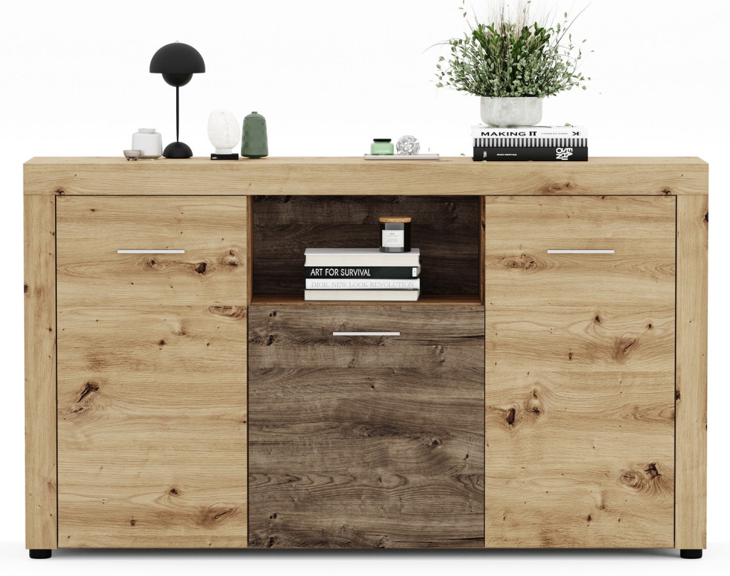 Komoda Fly, dub artisan/dub ribbeck | ASKO - NÁBYTEK