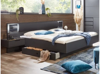 Postel s nočními stolky Saigon 180x200 cm, s osvětlením