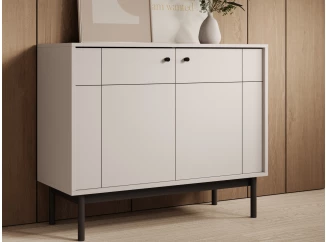 Skříňka 2-dveřová Japandi, 104 cm, béžová kašmír