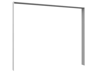 Paspartový rám k šatní skříni Düsseldorf, 228 cm, bílý