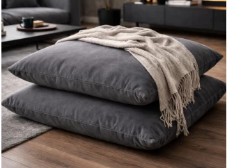 Dekorační polštář/sedací polštář (2 ks) Carmen 58x58 cm, šedý