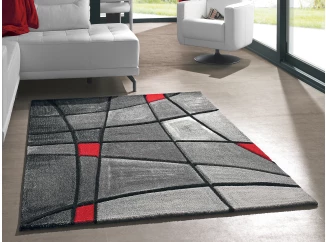 Koberec Brilliance 160x230 cm, šedo-červená abstrakce