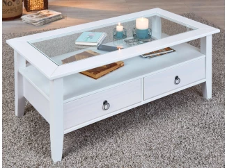 Obdélný konferenční stolek Provence, bělená borovice