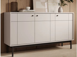 Skříňka 3-dveřová Japandi, 154 cm, béžová kašmír