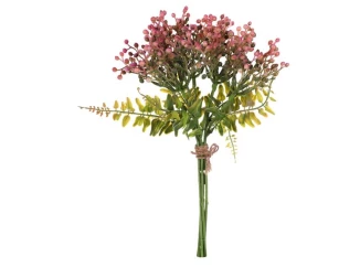 Umělá kytice Bobule 31 cm, růžová