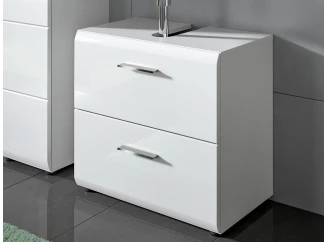 Koupelnová skříňka pod umyvadlo Ice, bílá lesk