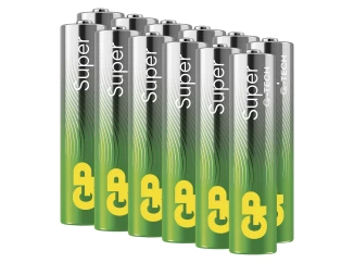 Alkalické baterie GP Super AAA (LR03) 12 ks