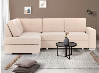 Rohová sedací souprava Stilo, béžová látka, levý roh