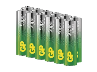 Alkalické baterie GP Super AA (LR06) 12 ks