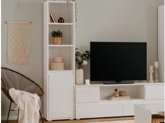 Regál s dvířky Image 45 cm, bílý