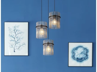 Závěsné stropní osvětlení Gorley 47 cm, skleněné tyčinky