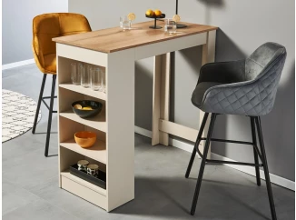 Barový stůl Mojito, béžový kašmír/dub evoke