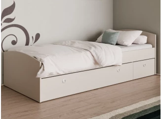 Postel s úložným prostorem Patrik 90x200 cm, béžová kašmír