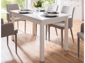 Rozkládací jídelní stůl Coburg 137x80 cm, bílý