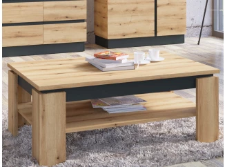 Konferenční stolek Corte, dub coast/tmavě šedá