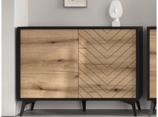 Úložná skříňka Diamond, černá/dub