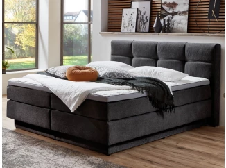 Postel boxspring Portage 160x200 cm, antracitová látka