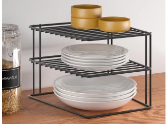 Stojan na talíře do skříňky Lava TouchTherm 25x19 cm, černý