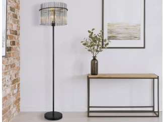 Stojací lampa Gorley 152 cm,  skleněné tyčinky