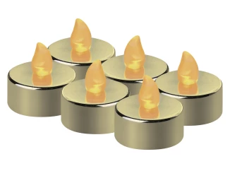 LED svíčky (6 ks) zlaté