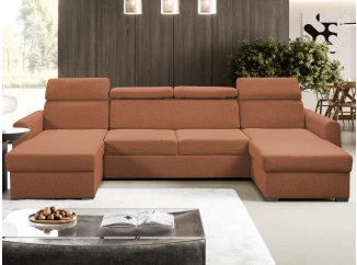 Sedací souprava Mistic, terakota látka, tvar U