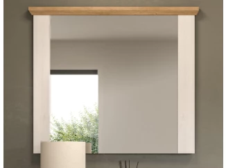 Nástěnné zrcadlo Verona 82x70 cm, modřín/dub artisan