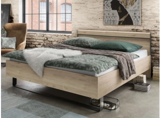 Postel Brüssel 180x200 cm, kamenný dub/šedá