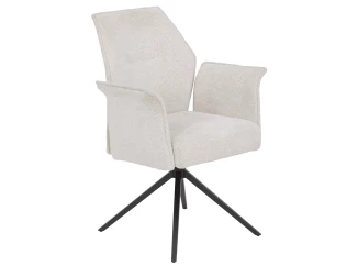 Jídelní židle Doreen, smetanově bílá látka