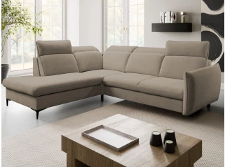 Rohová sedačka Glow, taupe látka, levý roh
