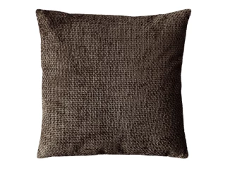 Dekorační polštář Chenille Cross 45x45 cm, hnědý