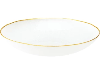 Mísa Dia 30 cm, bílá/zlatá