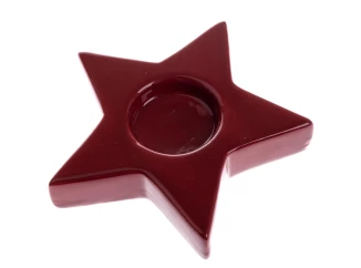 Svícen na čajovou svíčku červená hvězda