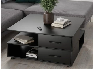 Konferenční stolek na kolečkách Tomas, černý