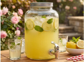 Dávkovač na nápoje 4 l, žebrované sklo