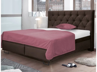 Postel Amy 180x200 cm, tmavě hnědá látka