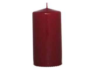 Válcová svíčka bordó, 12 cm