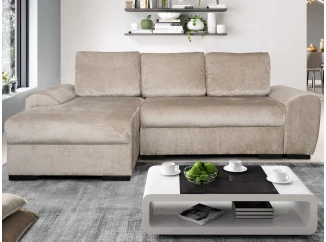 Rohová sedací souprava Salsa, béžová strukturovaná látka