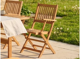 Skládací zahradní křeslo Bogo, tropické dřevo