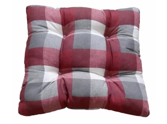 Zahradní polstr Karo 40x40 cm, vínový/šedý
