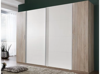 Šatní skříň Lotto, dub sonoma/bílá