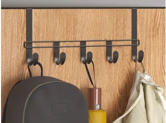 Závěsná lišta na dveře Lava TouchTherm 38 cm, černá