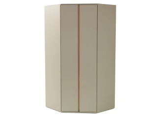 Rohová šatní skříň Lucky, eukalyptově zelená/baltský dub