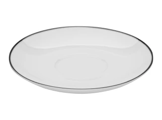 Podšálek Luna Black Line 14 cm, bílý