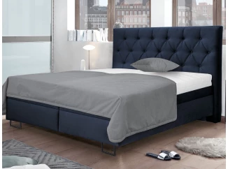 Postel Amy 180x200 cm, tmavě modrá látka