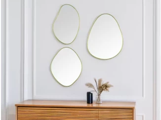 Set nástěnných zrcadel (3 ks) Viola, zlaté