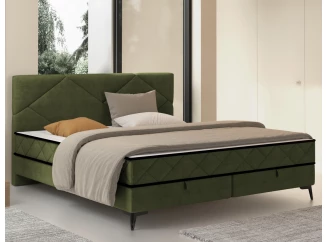 Postel Parana 180x200 cm, mechově zelená sametová látka