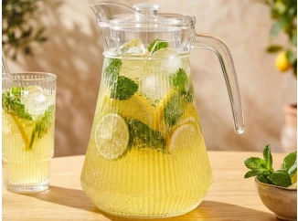 Skleněný džbán 1,5 l, žebrovaný