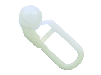 Háček na závěs ke kolejničce bílý, plastový, sada (100 ks)