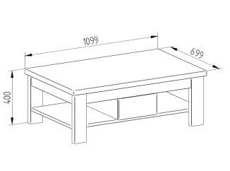 Konferenční stolek Grande, dub artisan/dub ribbeck